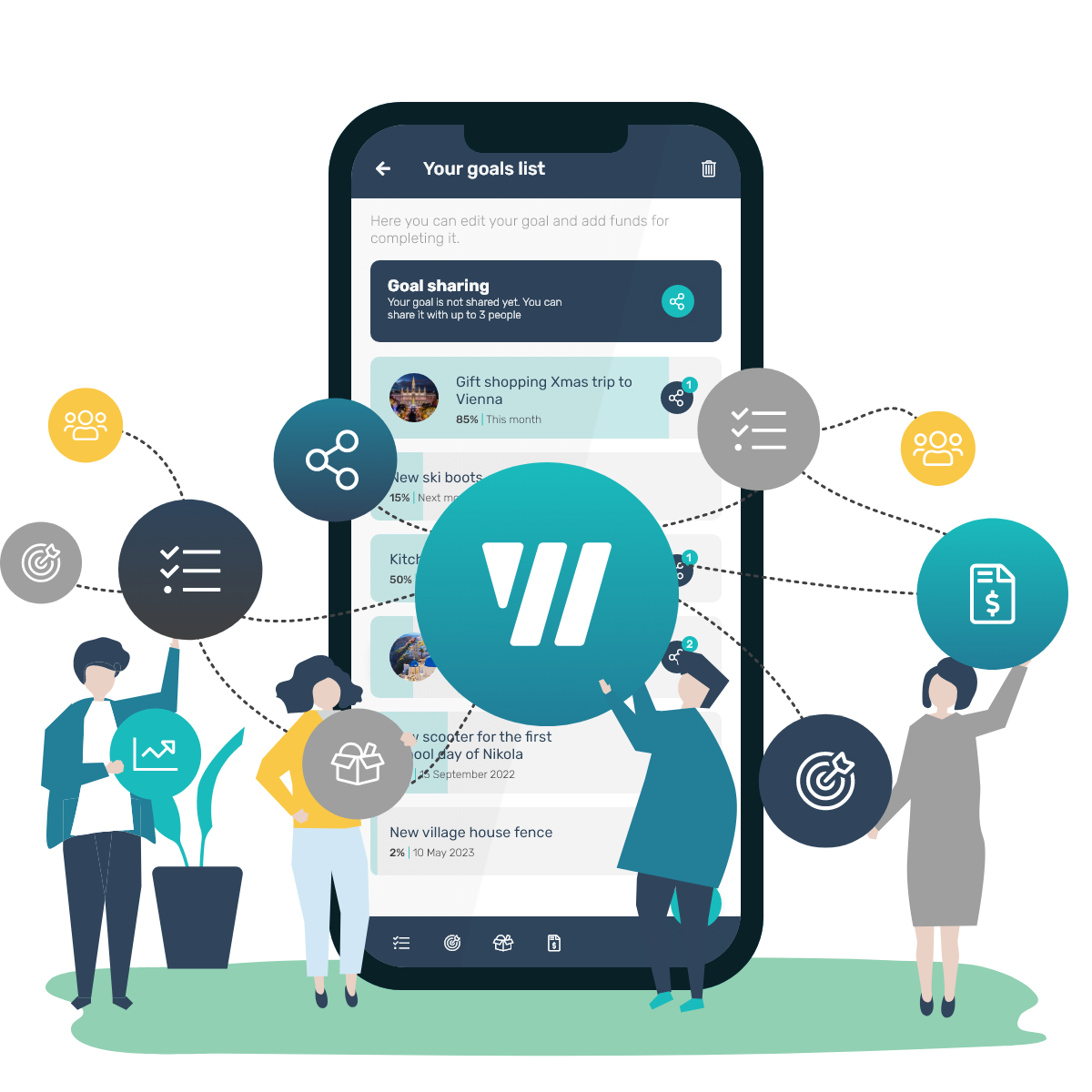 ViziWealth application on mobile phone
